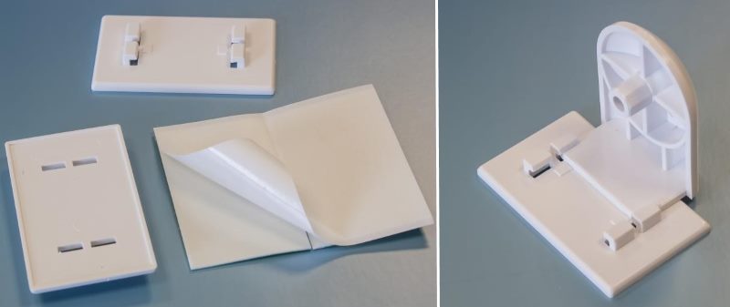 Крепежные элементы рулонных штор для монтажа на скотч