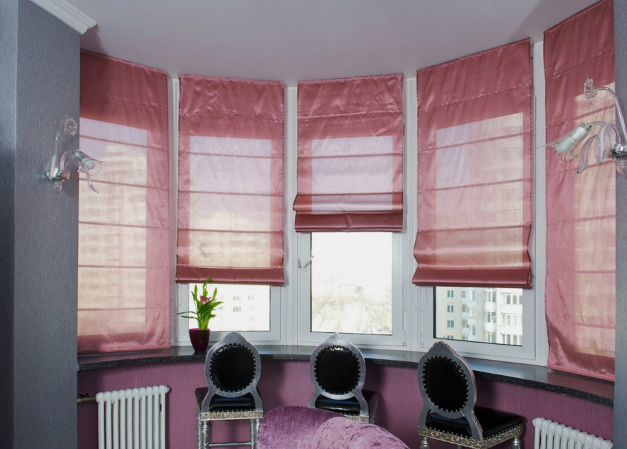 Римские шторы из органзы