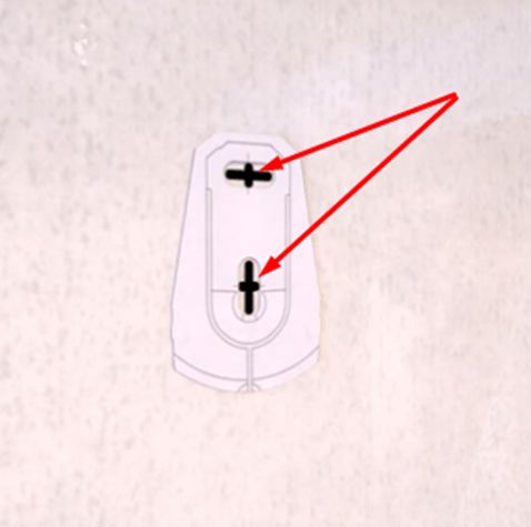 Разметить точки крепления кронштейна