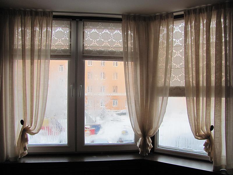 римские шторы и гардины