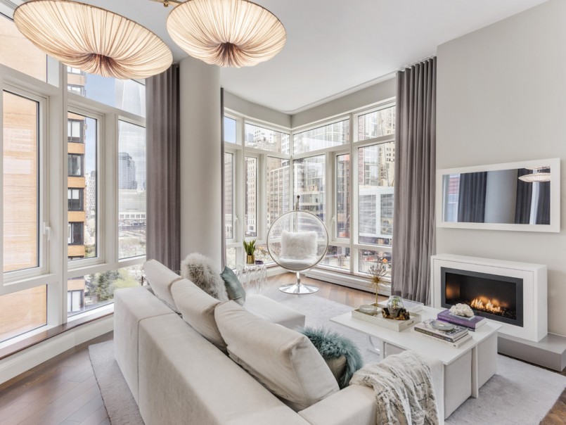 шторы к серым обоям идеи дизайна