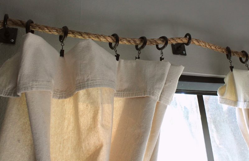 Крепление шторы к стене без карниза