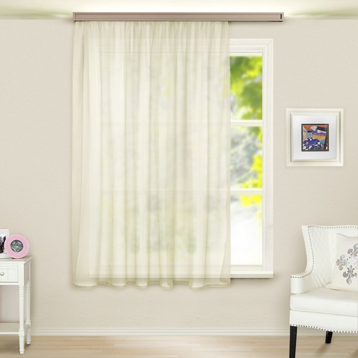 Молочные шторы - фото примеров использования в оформлении дизайна интерьера