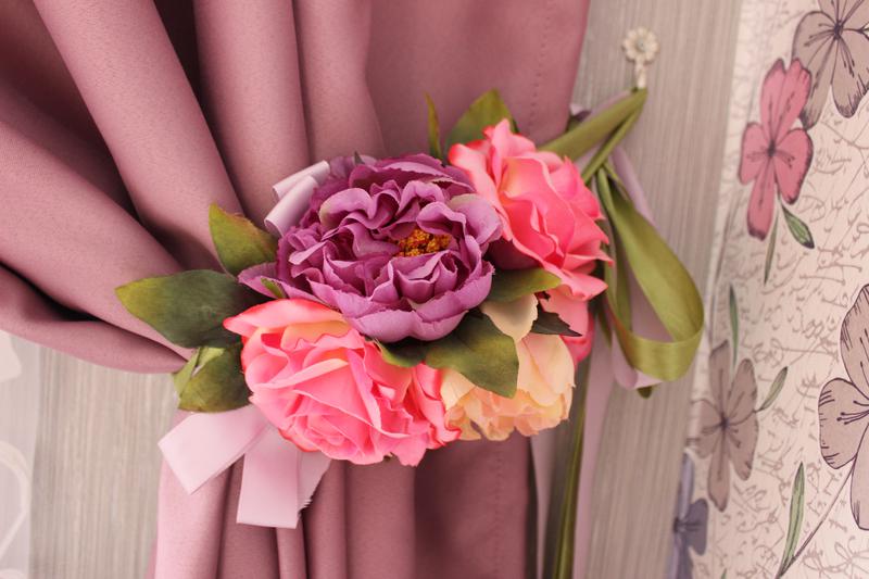 подхваты для штор из цветов