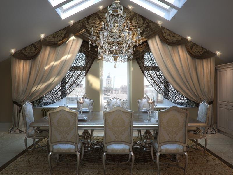 шторы на мансардные окна ламбрекен фото