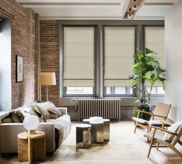 Выбор цвета штор 2022 года в комнату в стиле лофт