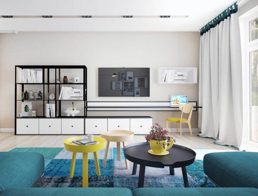 белые шторы в гостиной фото декор