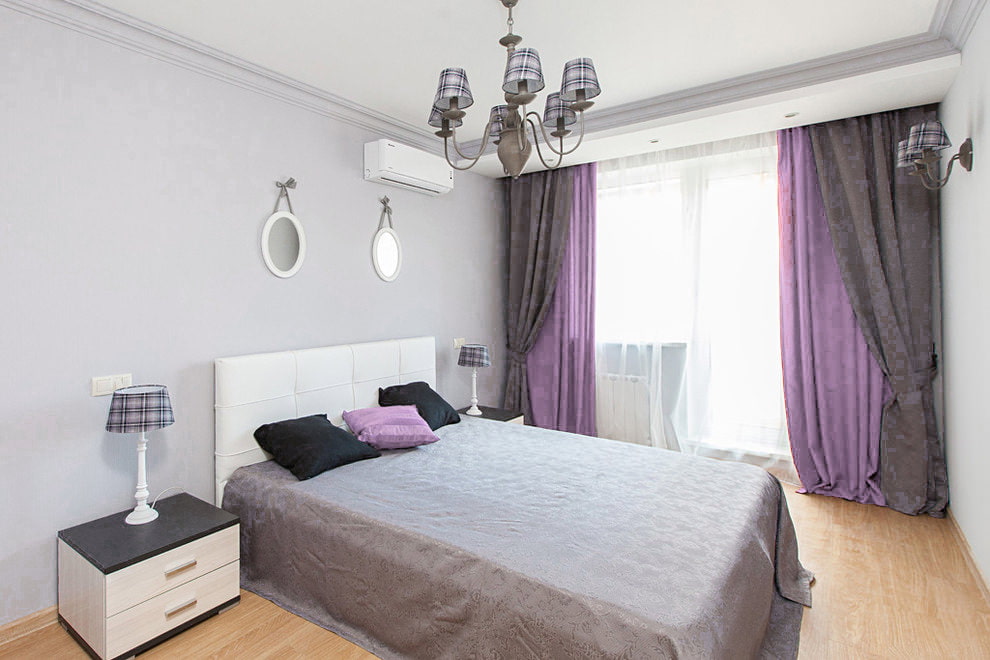 серые шторы декор фото