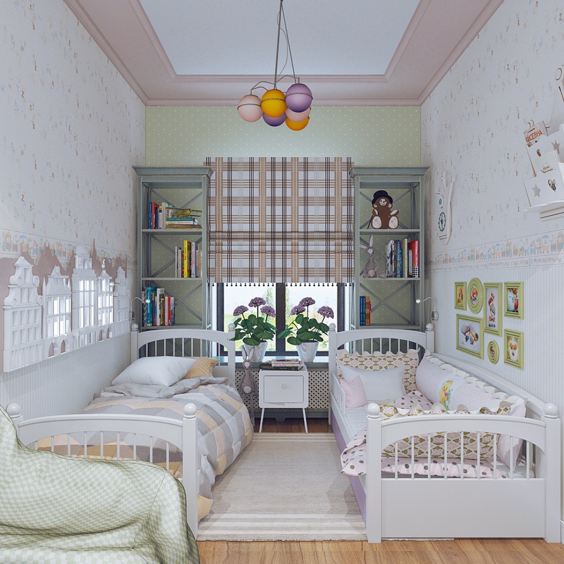 шторы в детскую для разнополых детей