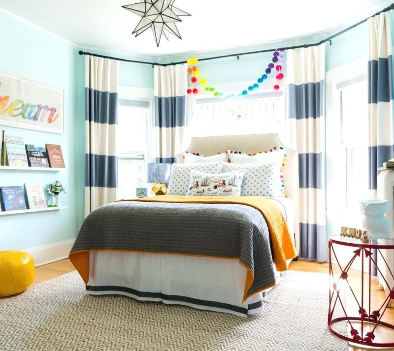 шторы в детскую в полоску