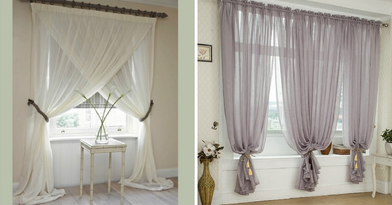 Тюль без штор в интерьере зала — новинки 2022 года и советы по выбору