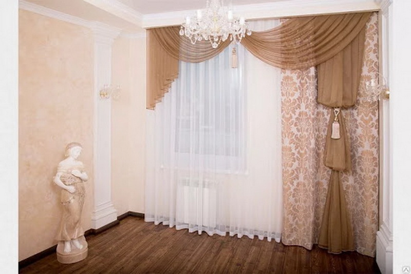 Ламбрекены в дизайне интерьера: виды и варианты драпировки (90 фото)