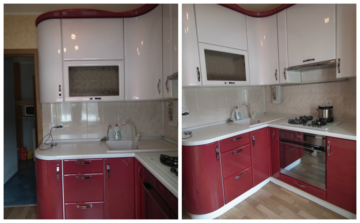 Красно-белая кухня