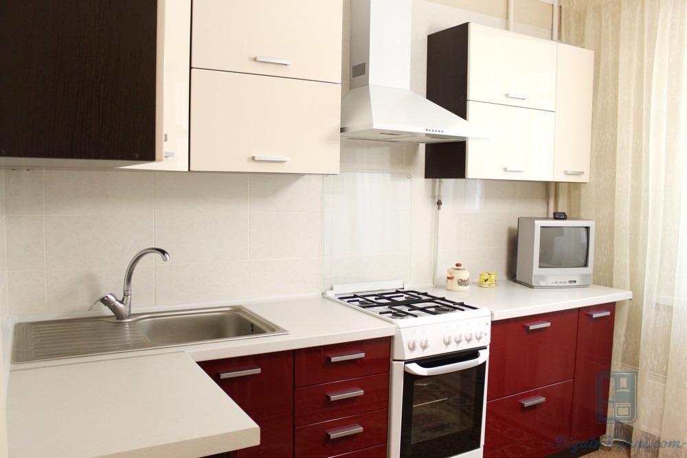 Красно-белая кухня