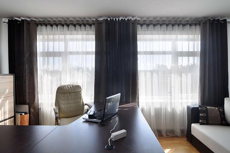 Сочетание со шторами