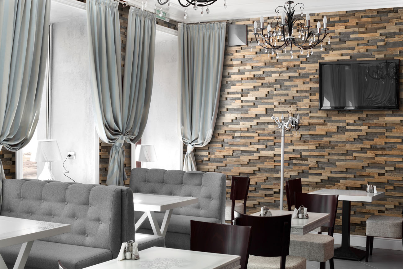 шторы лофт для кафе