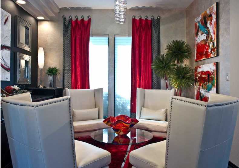 Красно-белая кухня