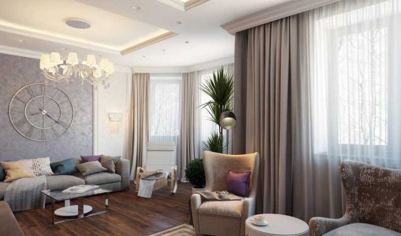 Серые шторы - фото красивого дизайна и удачного сочетания в интерьере