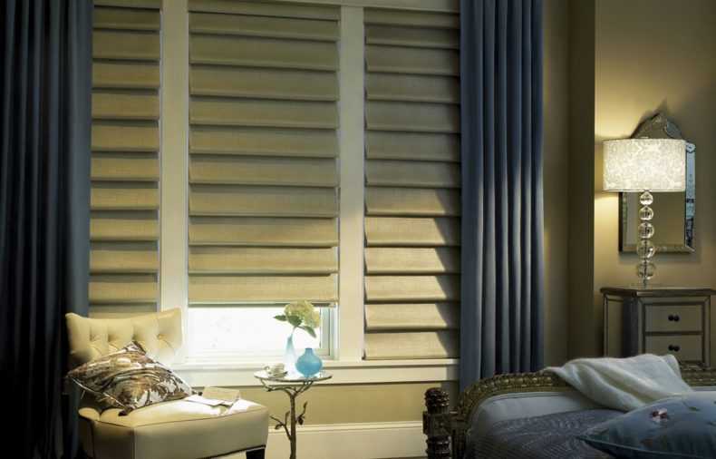 Плотные шторы блэкаут (Blackout) - фото красивого дизайна и сочетания в интерьере