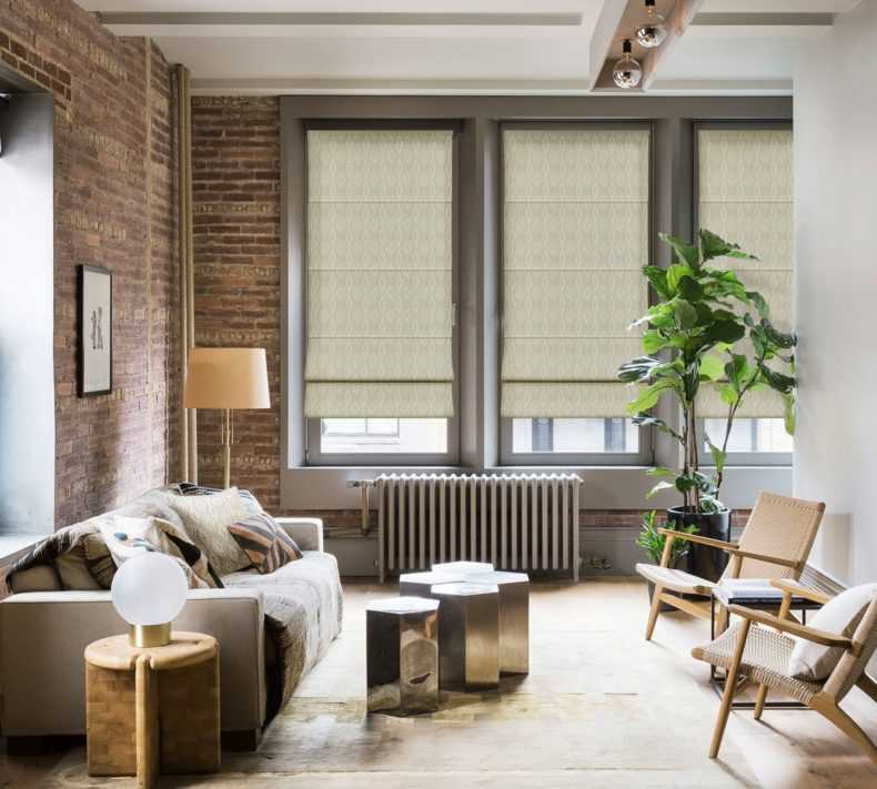 Шторы в лофт интерьере: правила выбора цвета