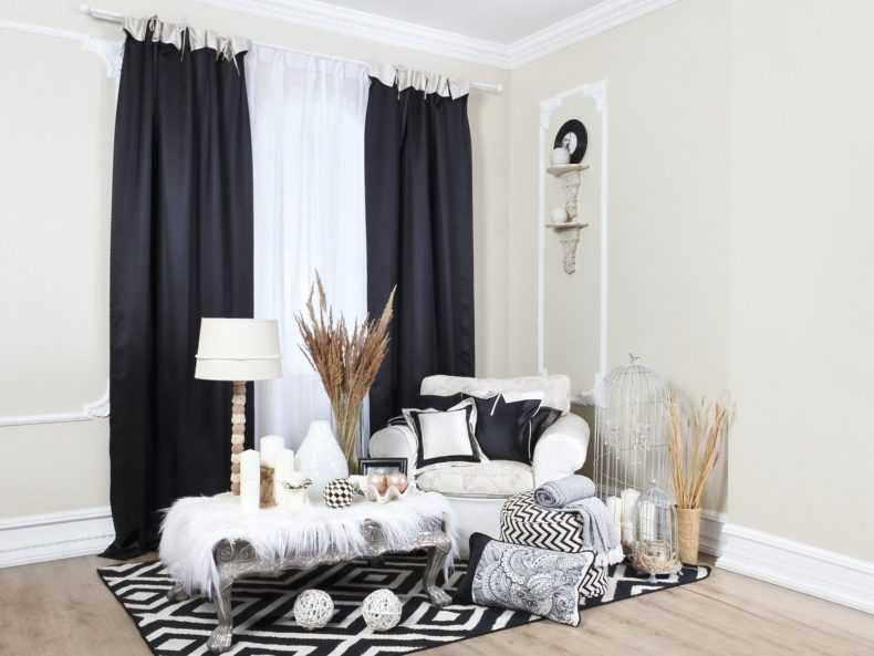 Темные шторы - фото лучших идей и новинок дизайна
