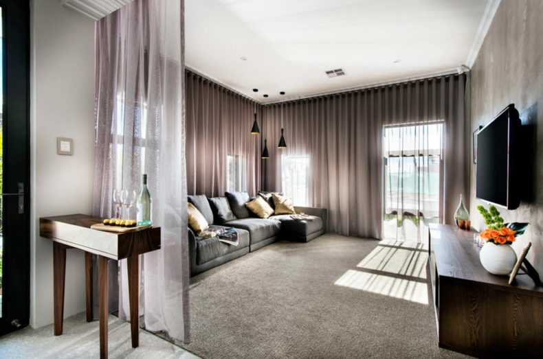 Тюль в гостиную: новинки красивого дизайна для зала