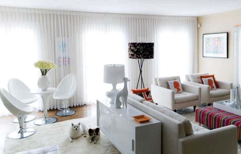 Тюль в гостиную: новинки красивого дизайна для зала