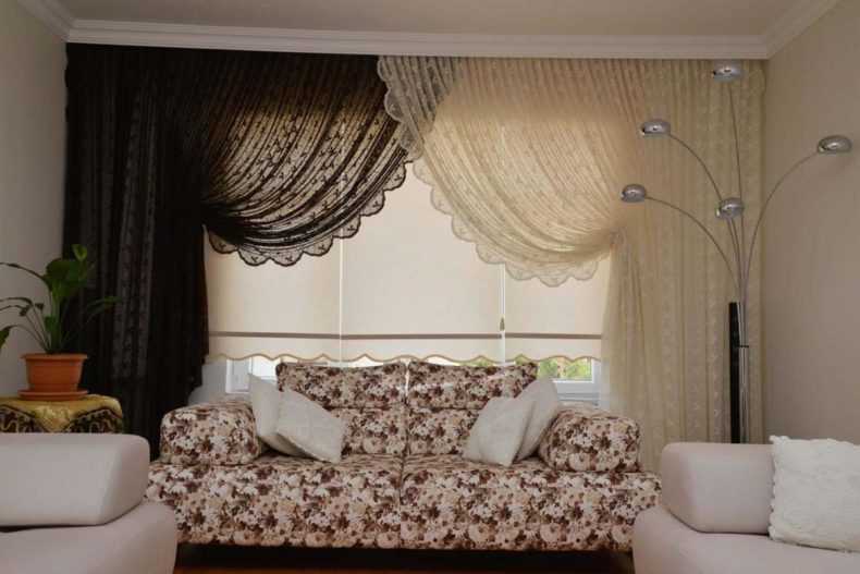 Тюль в гостиную: новинки красивого дизайна для зала