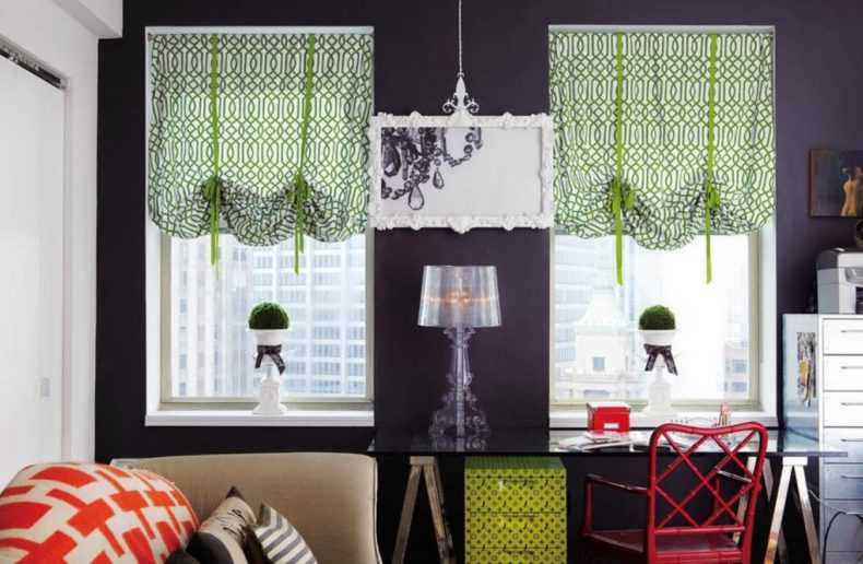 Оформление окна в гостиной шторами в современном стиле: дизайн большого и маленького окна