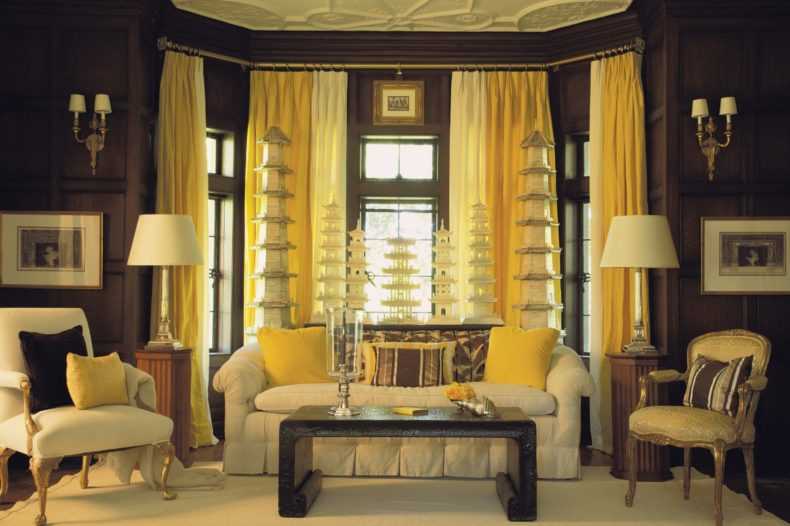 Желтые шторы - фото идеальных примеров необычных сочетаний и стильных идей применения