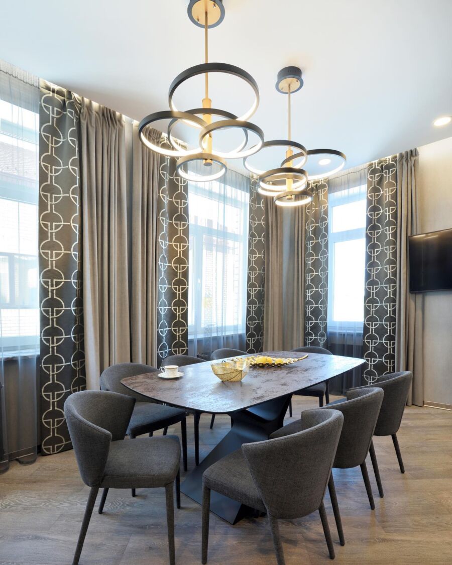 Занавески на кухню - новинка современных коротких и длинных модных кухонных занавесок