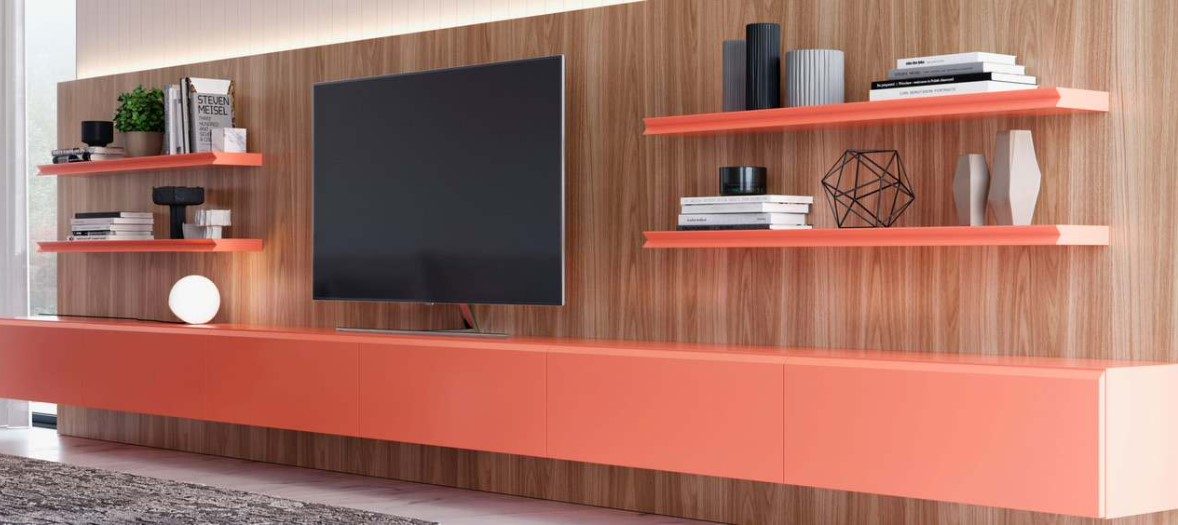 Сочный оранжевый цвет гостиной комнаты - апельсиновая радость