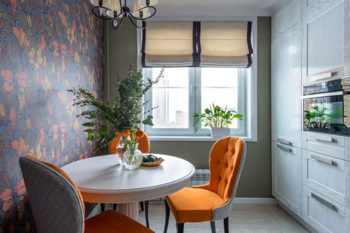 Шторы на кухню: фото самых стильных фасонов, модные цвета и узоры, советы по выбору