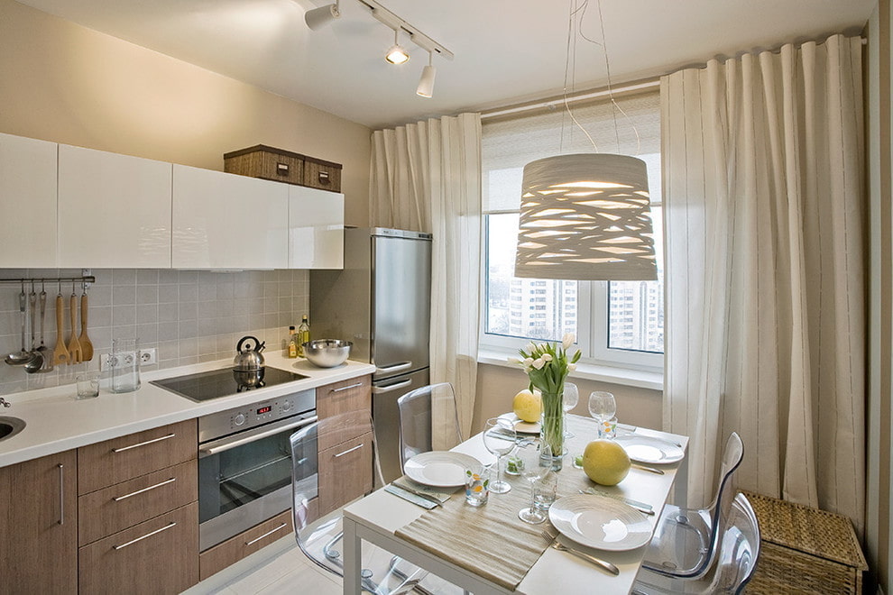 Шторы на кухню: фото самых стильных фасонов, модные цвета и узоры, советы по выбору