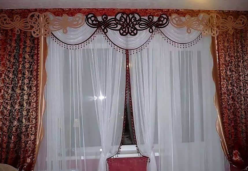 Фото красивых ламбрекенов для зала - дизайн