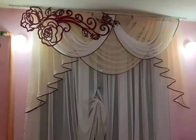 Фото красивых ламбрекенов для зала - дизайн