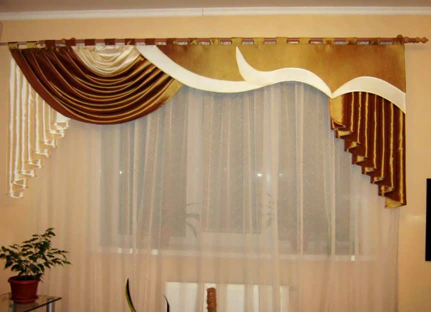 Фото красивых ламбрекенов для зала - дизайн