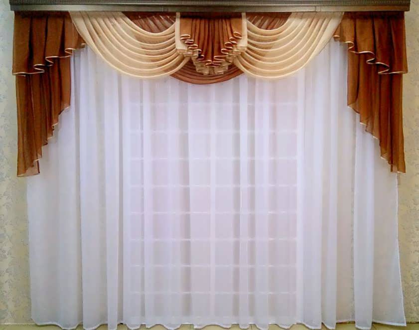 Фото красивых ламбрекенов для зала - дизайн