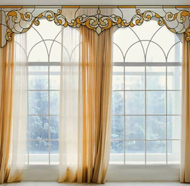 Фото красивых ламбрекенов для зала - дизайн