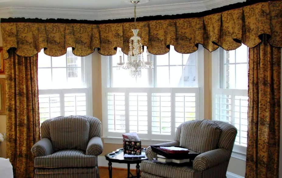 Фото красивых ламбрекенов для зала - дизайн