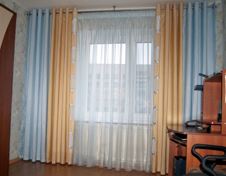 Шьем двухцветные шторы: интересные идеи, расчет материалов, пошаговая инструкция