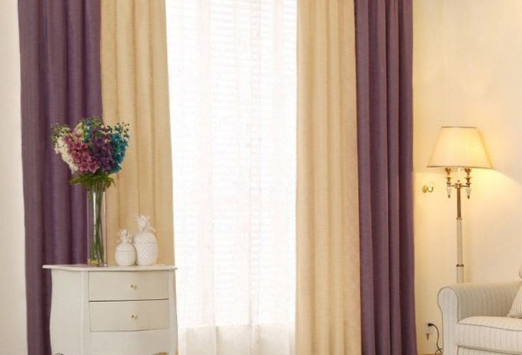 Как сшить шторы из двух тканей разного цвета своими руками