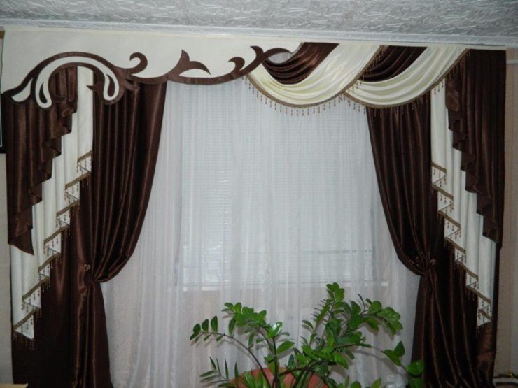 Как сшить шторы из двух тканей разного цвета своими руками