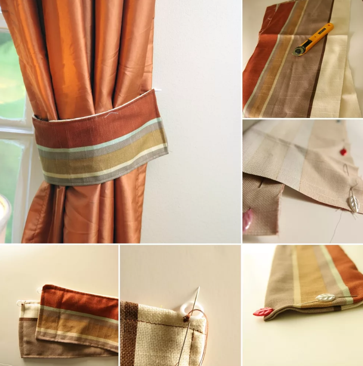 Подхваты для штор своими руками из ткани с выкройками