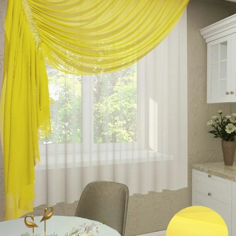 Желтые шторы - фото идеальных примеров необычных сочетаний и стильных идей применения