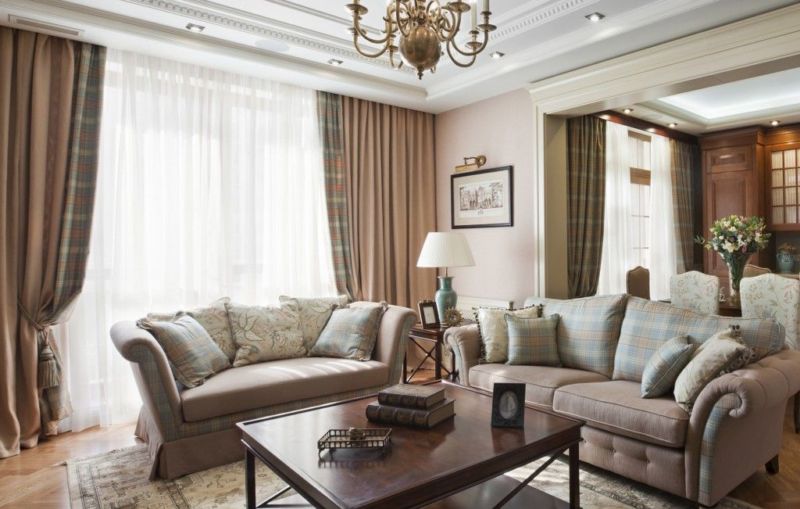 Гостиная в бежевых тонах: пастельная палитра в дизайне интерьера