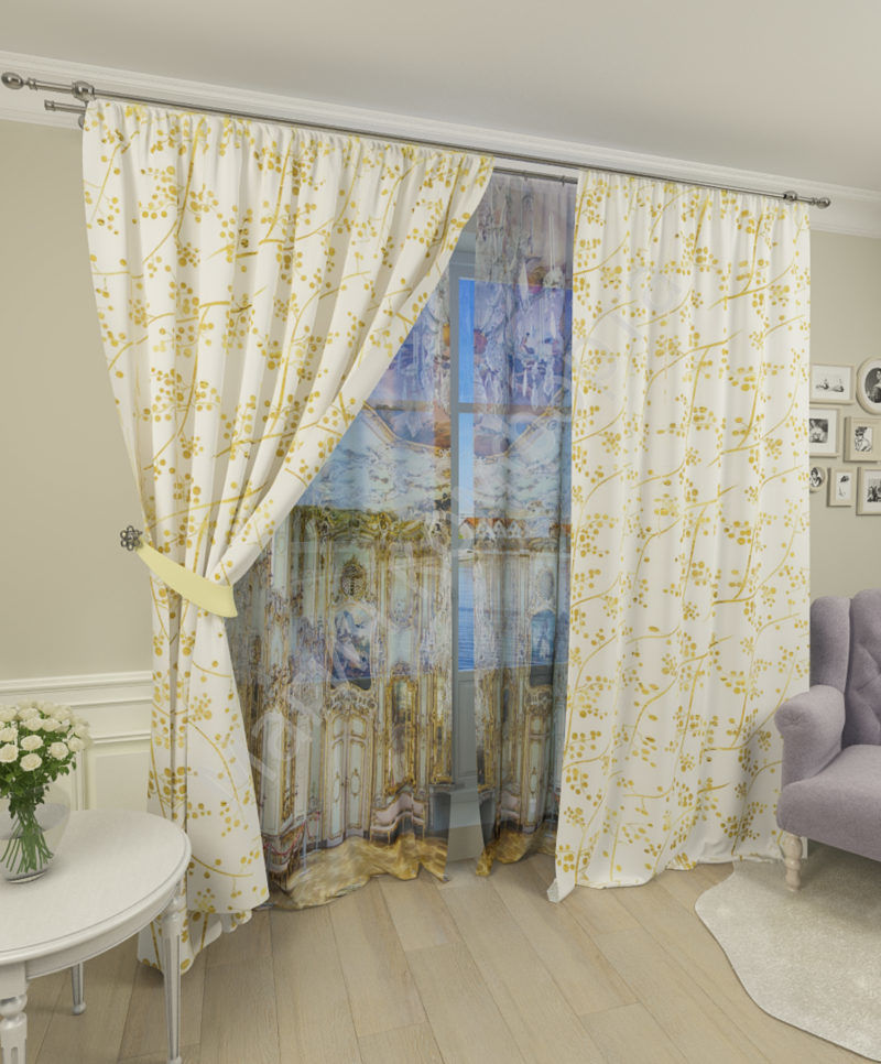 Тюль в гостиную: новинки красивого дизайна для зала