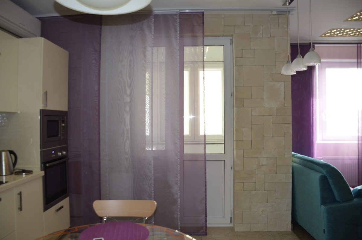 Фиолетовые японские шторы