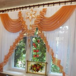 Занавески на кухню - новинка современных коротких и длинных модных кухонных занавесок