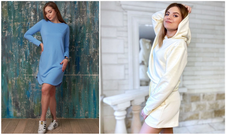 Платье из футера